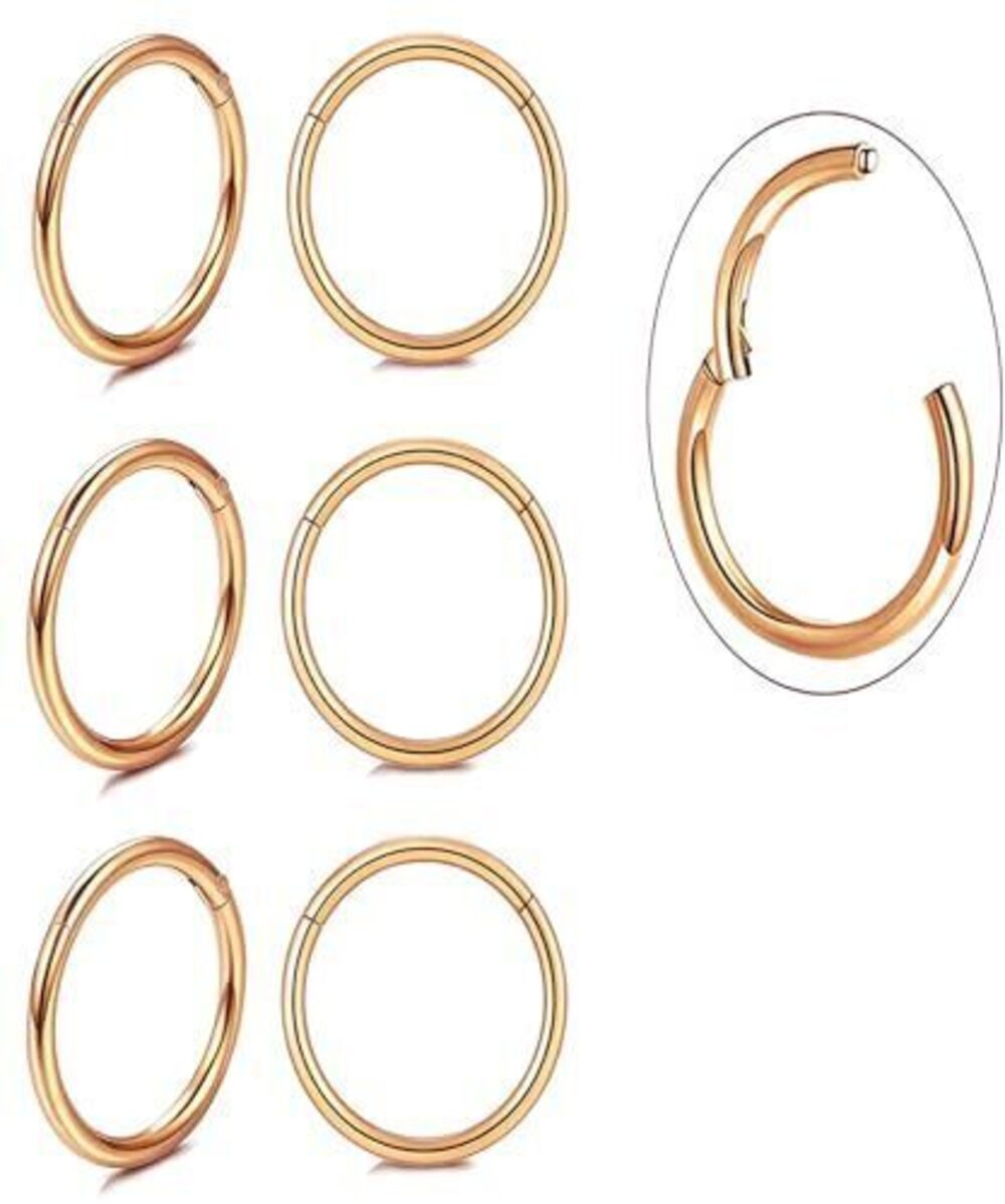 2300 Unisex Dainty Tiny 18k Real Gold Plating Cartilage Huggie Hoop